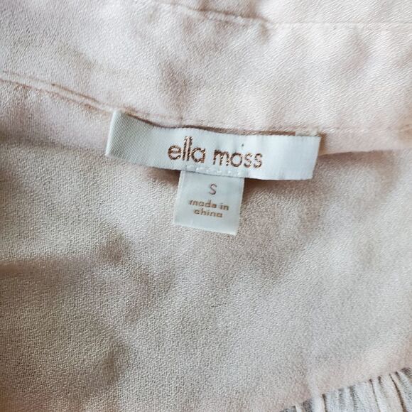 Ella Moss Pink Button down Lightweight Blouse - Picture 2 of 8